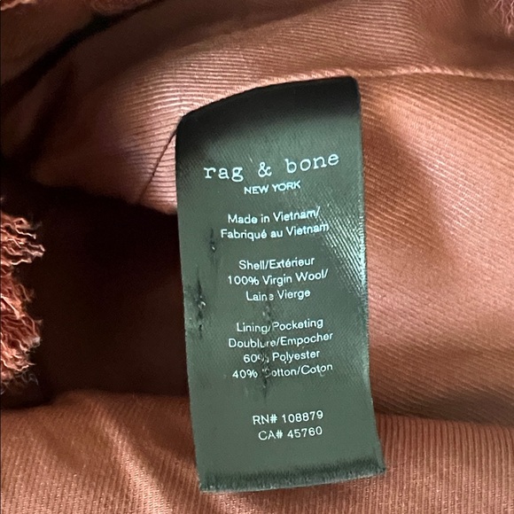 Virgin wool brick red lady jacket by Rag & Bone size 6 - Picture 5 of 8